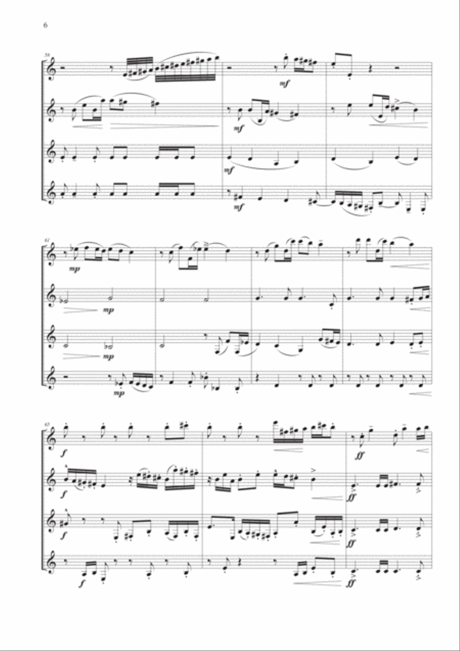 Jurassic Park III Woodwind Quartet scores gallery preview page 6
