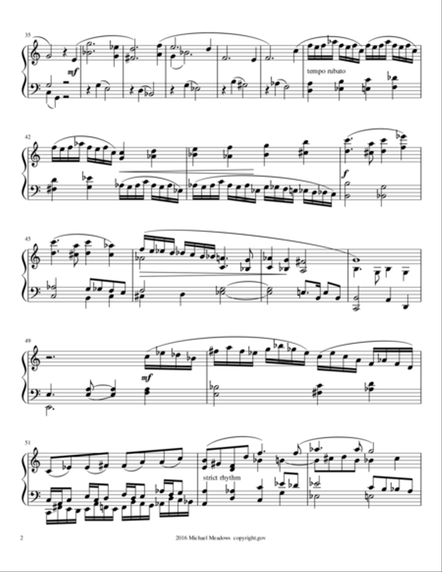 Three-Score Set: II. Variations on a minor third. Piano Solo scores gallery preview page 2
