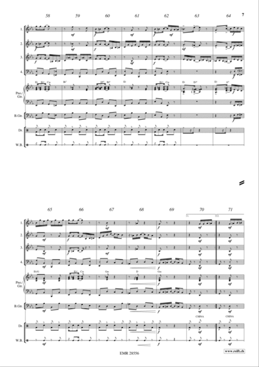 Rag Sentimental Woodwind Quartet scores gallery preview page 6