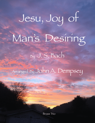 Book cover for Jesu, Joy of Man's Desiring (Brass Trio): Trumpet, Horn in F and Trombone