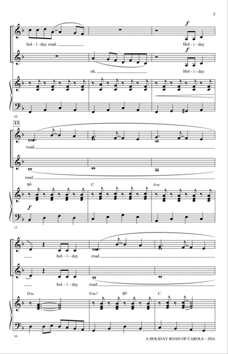 A Holiday Road of Carols SSA scores gallery preview page 2