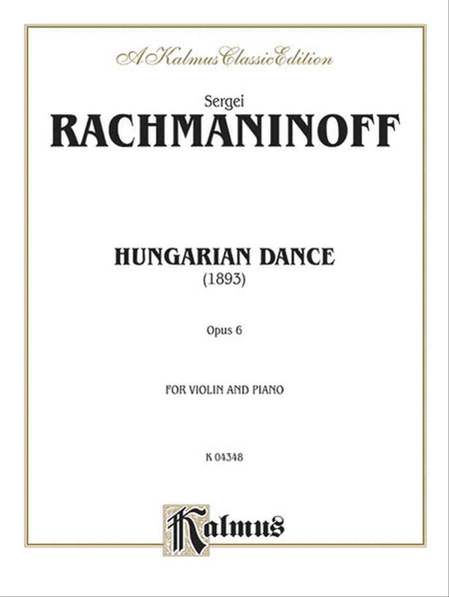 Hungarian Dance (Urtext)