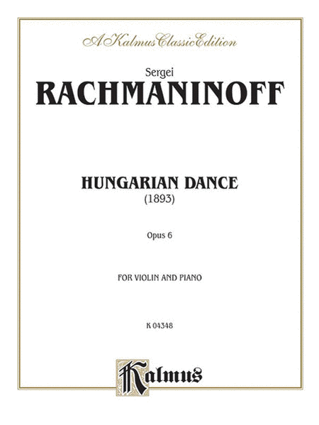 Hungarian Dance (Urtext)