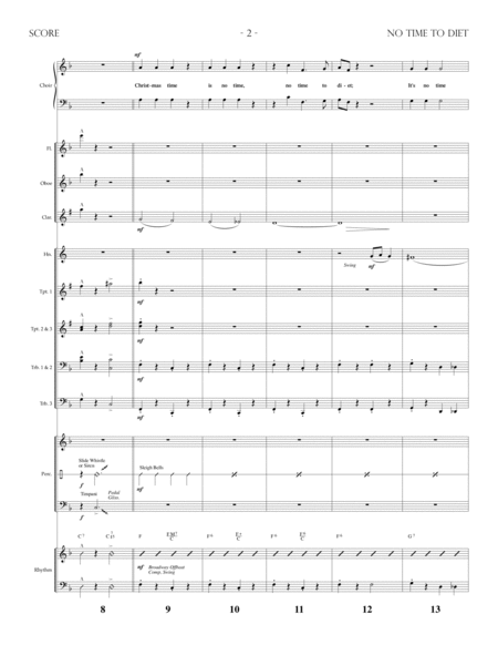 No Time to Diet - Orchestral Score and CD with Printable Parts