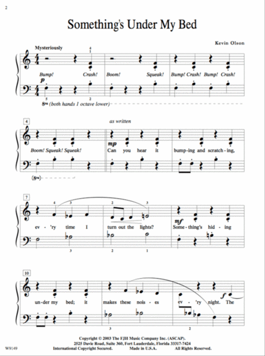 Something's Under My Bed Easy Piano scores gallery preview page 2
