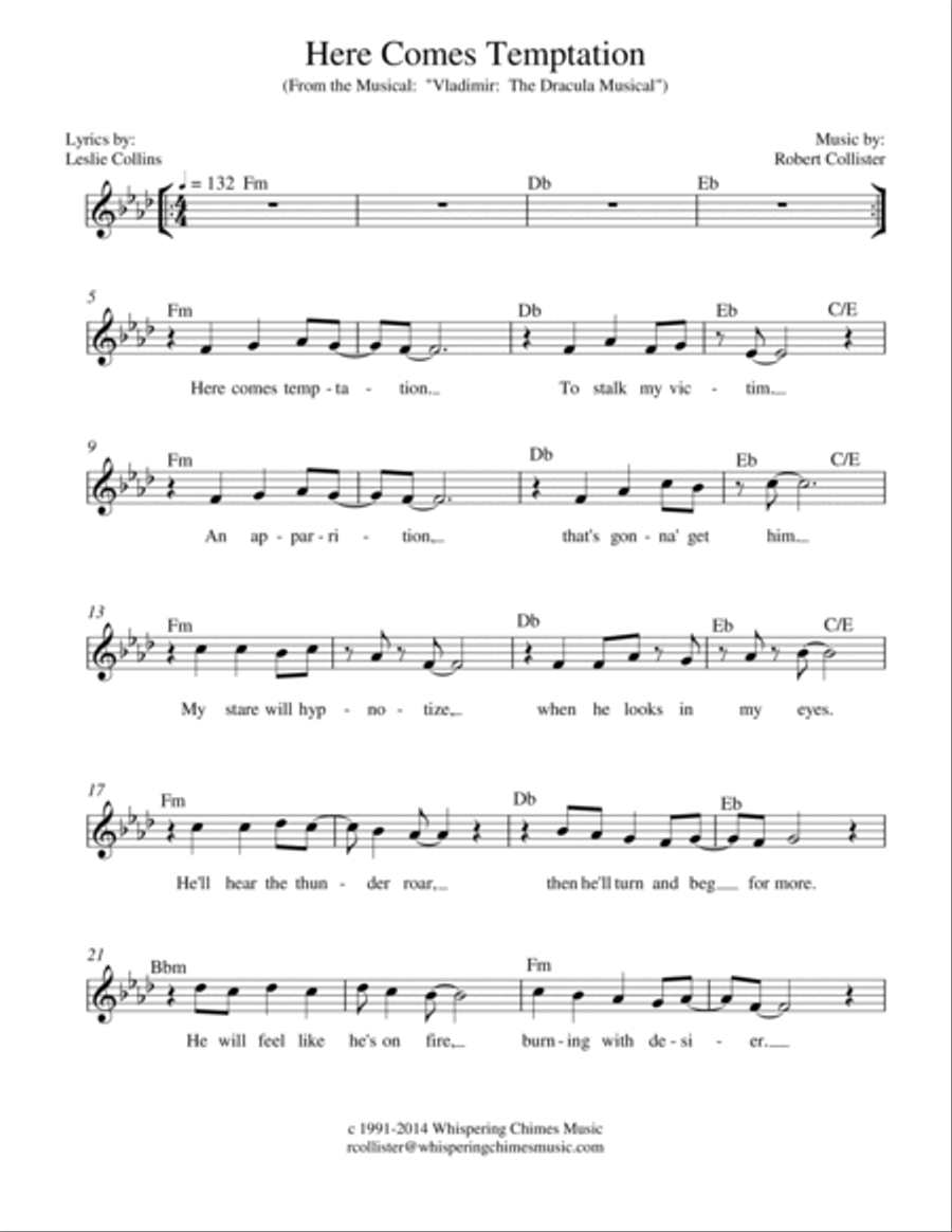 Here Comes Temptation Voice Solo scores gallery preview page 2