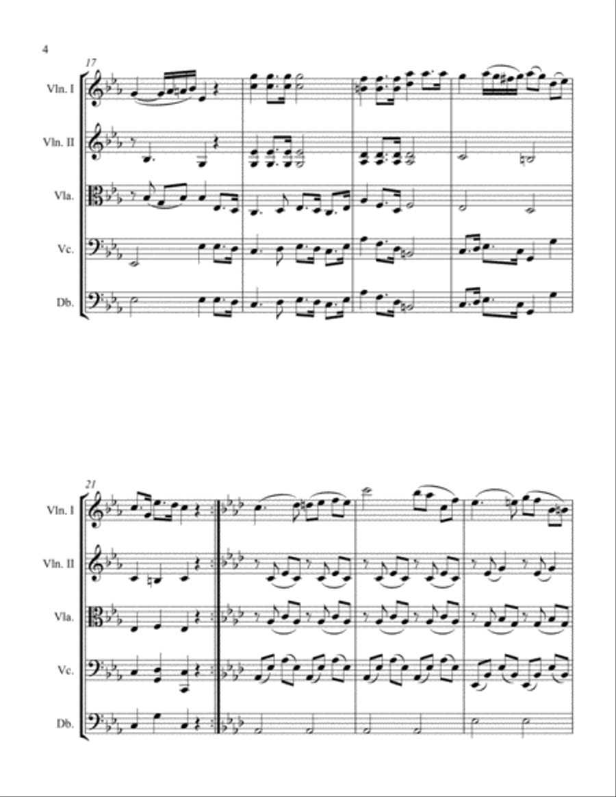 Lincoln's Funeral March String Orchestra scores gallery preview page 4