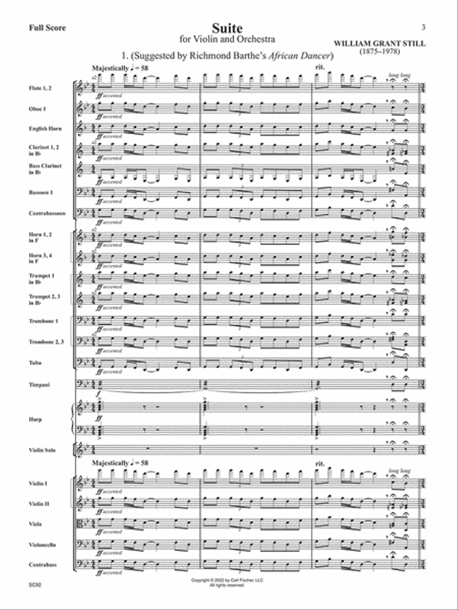 Suite for Violin and Orchestra Orchestra scores gallery preview page 2
