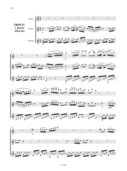4 Trios Op. 9 for Flute, Violin and Guitar - Vol. 4: Trio No. 4