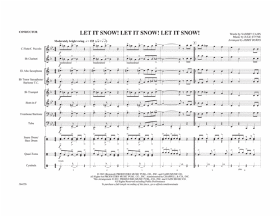 Let It Snow! Let It Snow! Let It Snow! Marching Band scores gallery preview page 2
