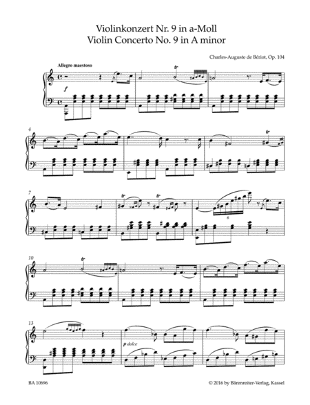 Violinkonzert Nr. 9 A minor op. 104 (Arranged for Violin and Piano)