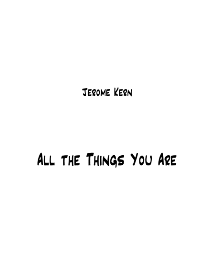 All The Things You Are Piano scores gallery preview page 1