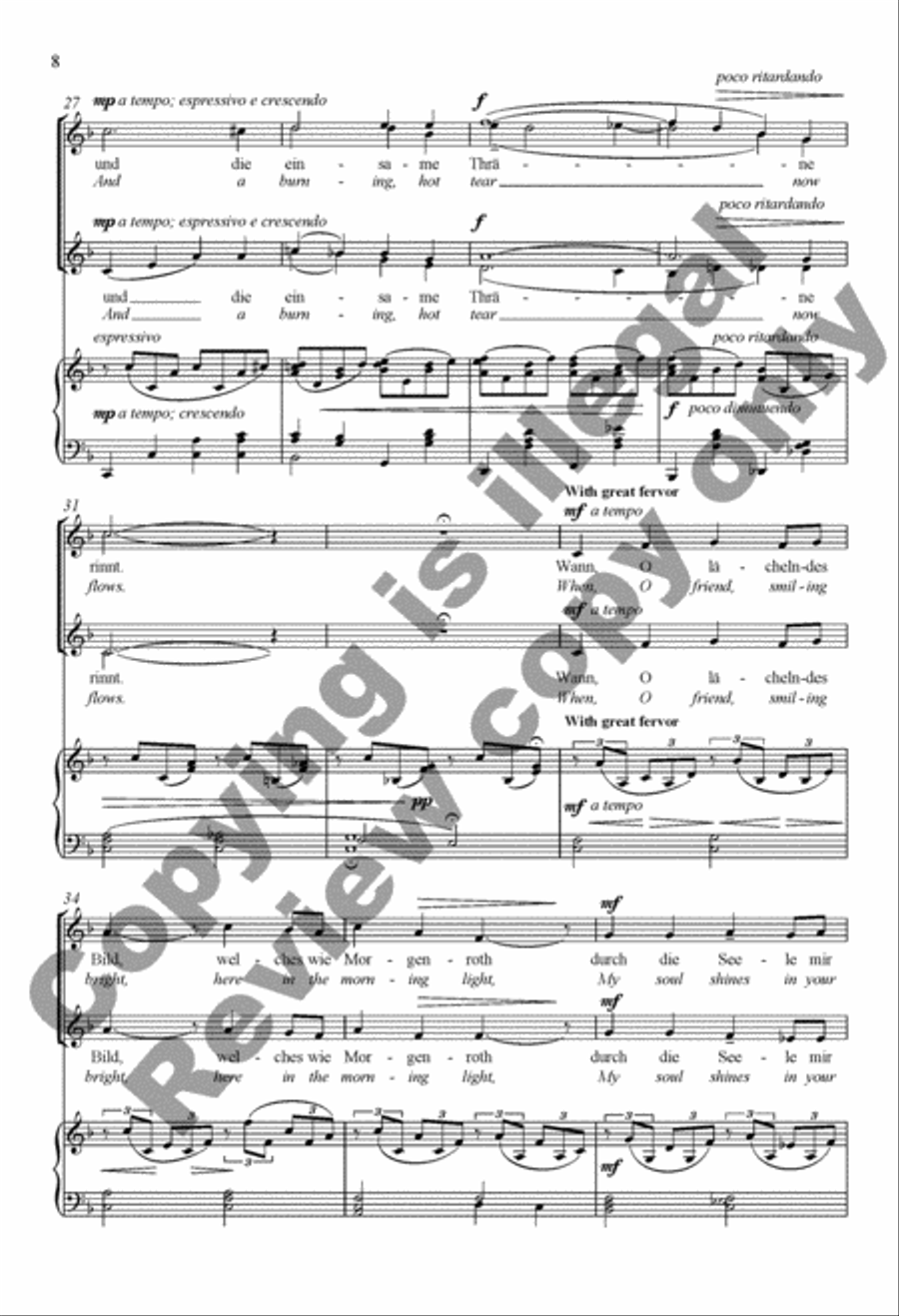 Die Mainacht (The May Night) SSAA scores gallery preview page 17