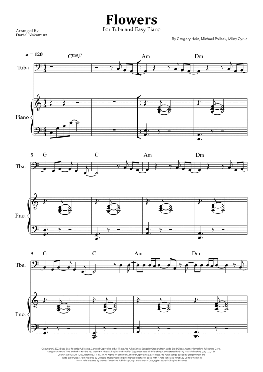 Flowers Piano Method scores gallery preview page 1