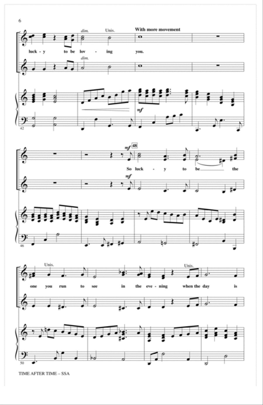 Time After Time (arr. Mac Huff)