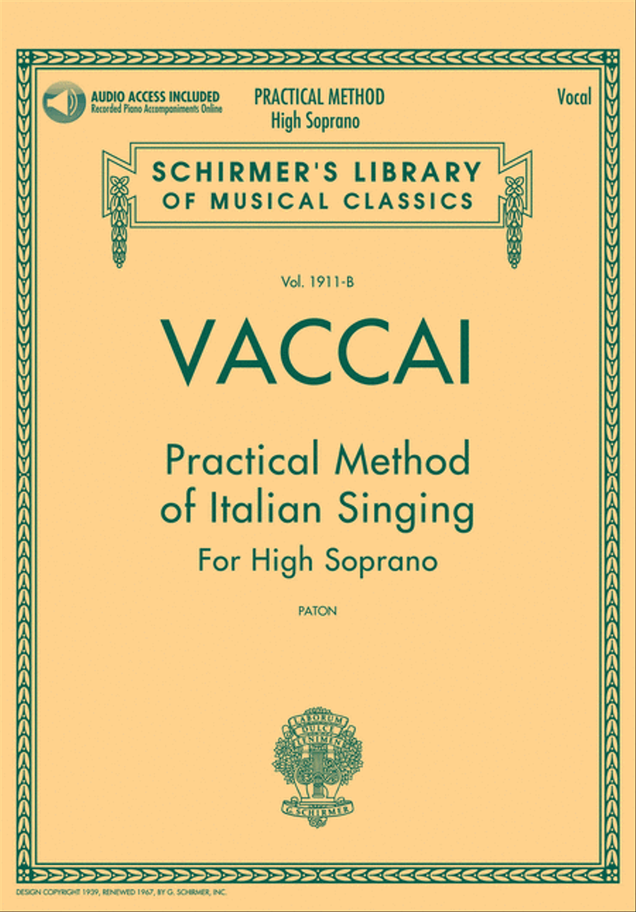Vaccai: Practical Method of Italian Singing Voice Solo scores gallery preview page 1