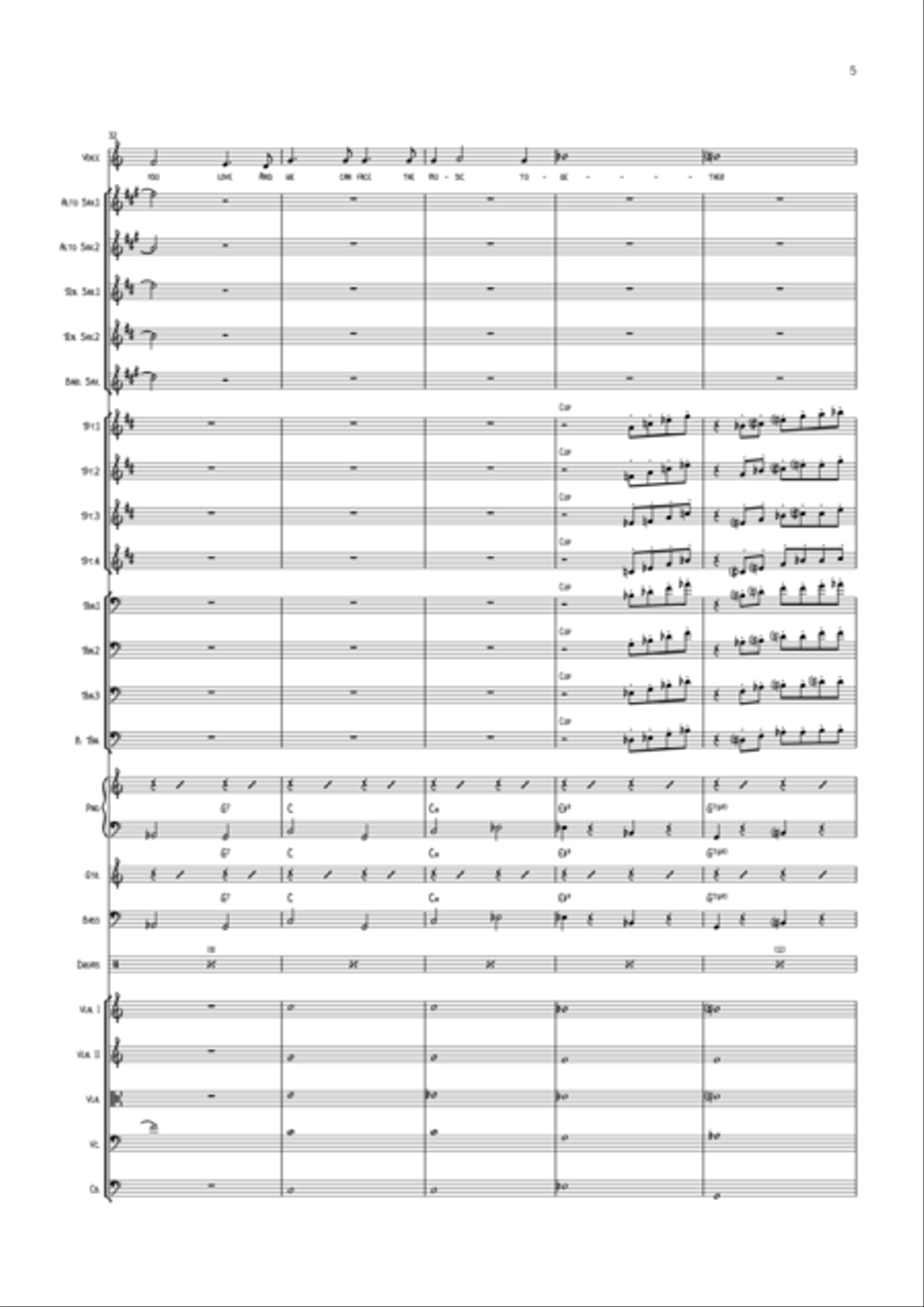 Dancing In The Dark Saxophone scores gallery preview page 5