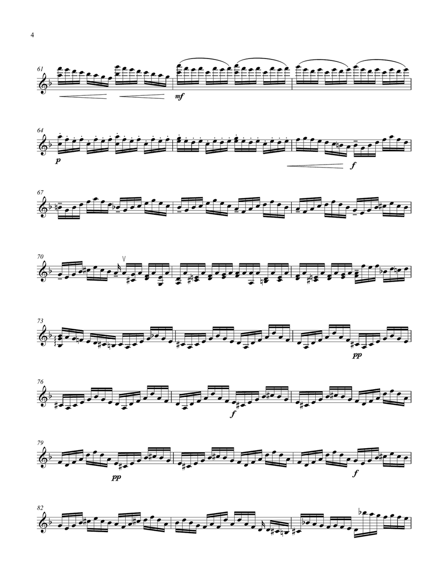 Toccata And Fugue for solo violin BWV 565 (in d minor) Violin Solo scores gallery preview page 4