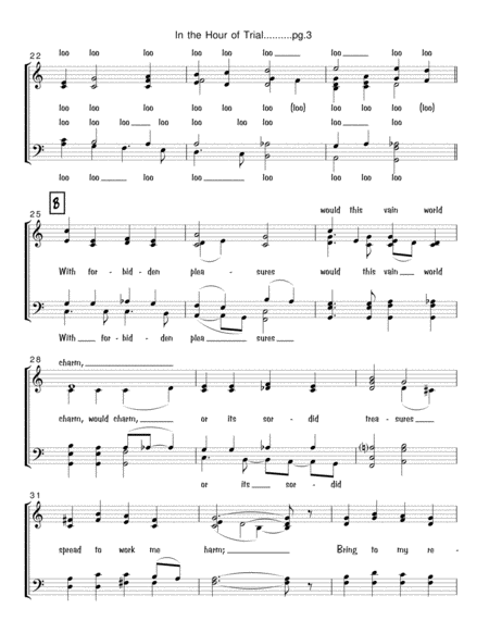 In the Hour Of Trial - SATB acappella image number null