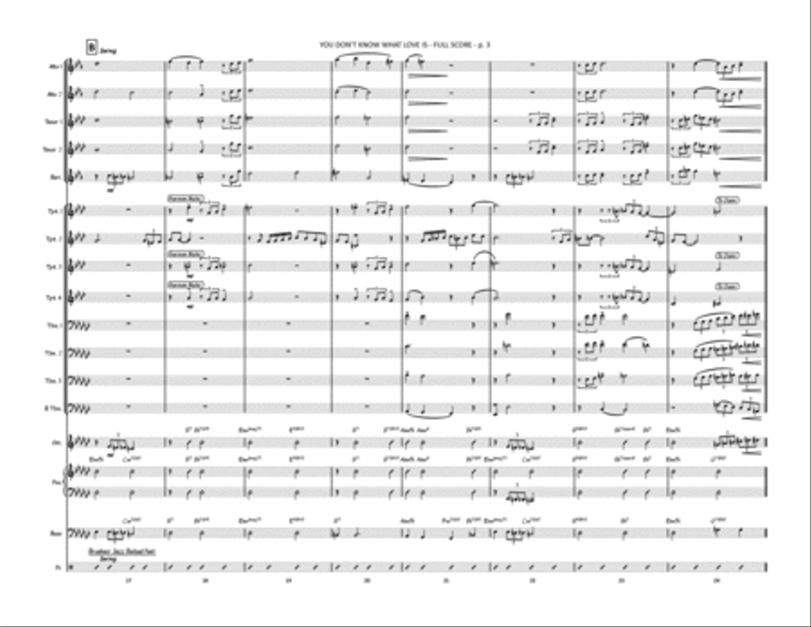 You Don't Know What Love Is Jazz Ensemble scores gallery preview page 4