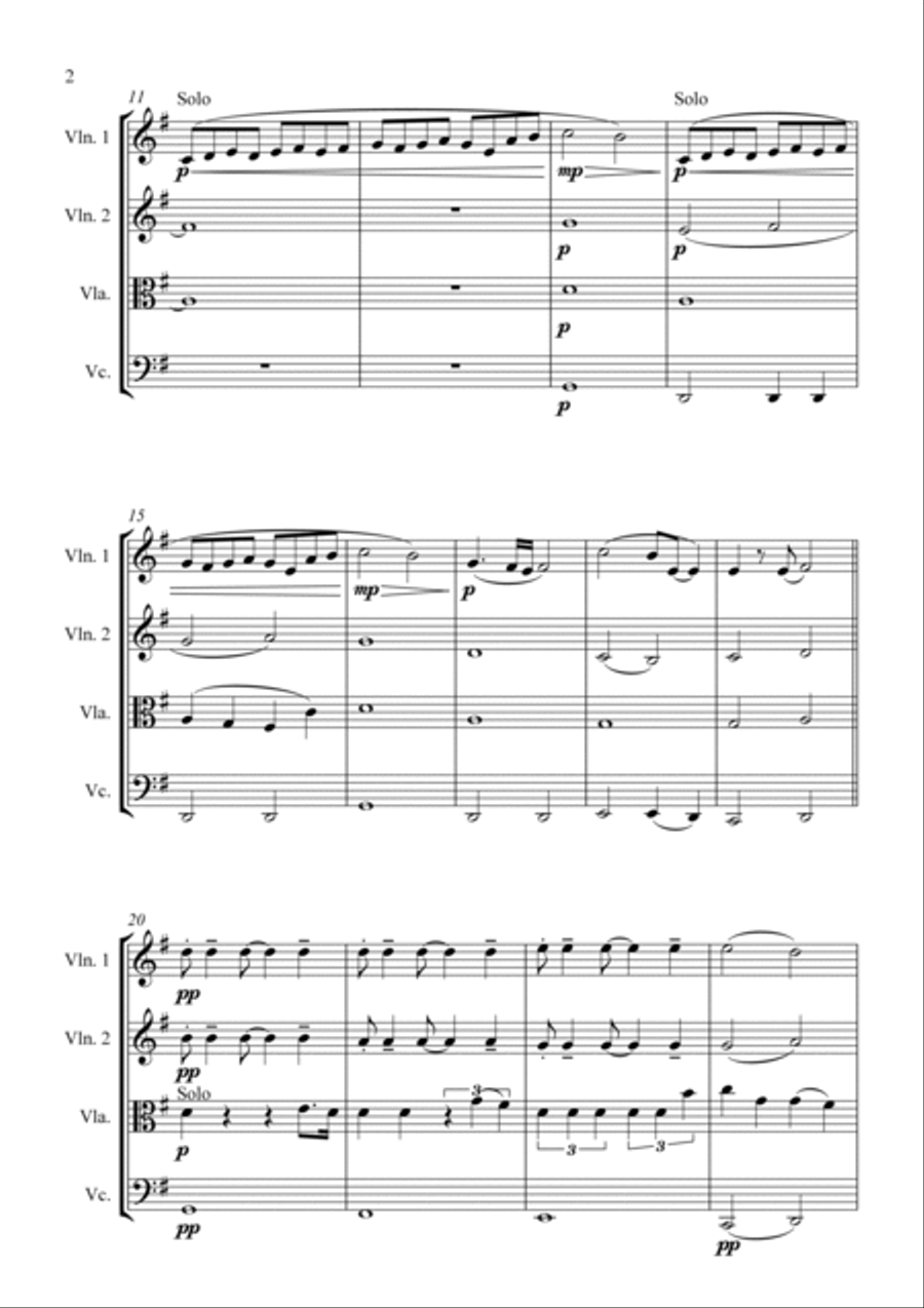 Time To Say Goodbye String Quartet scores gallery preview page 4