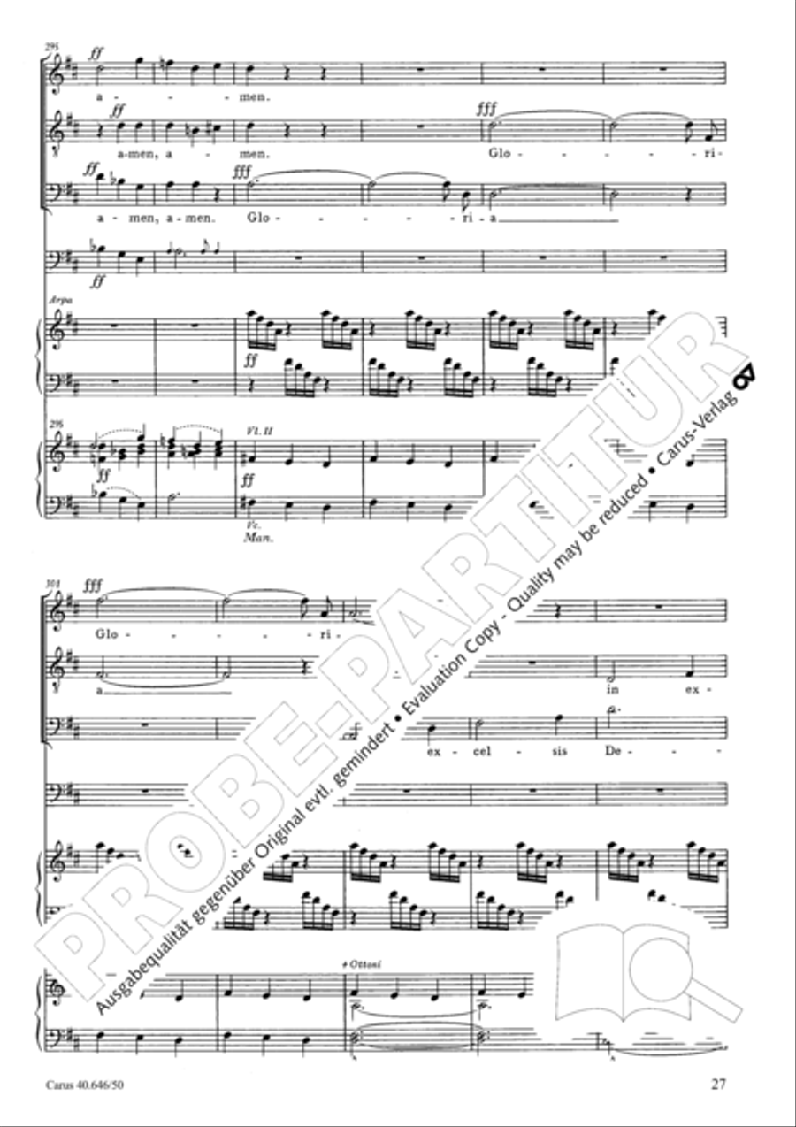 Mass in A major STB scores gallery preview page 29