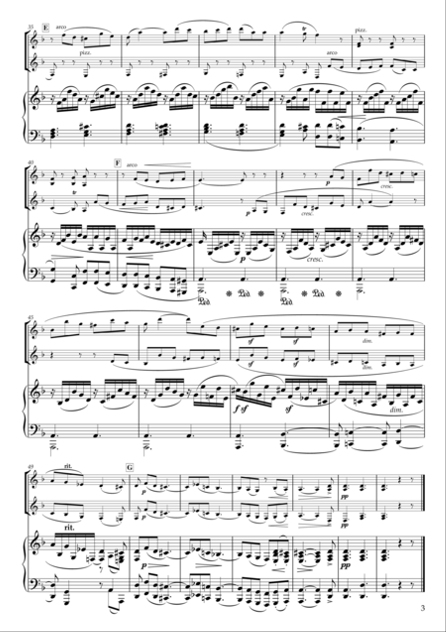 Fantasiestucke Op.88 III Duett for Violin, Viola & Piano Piano Trio scores gallery preview page 3