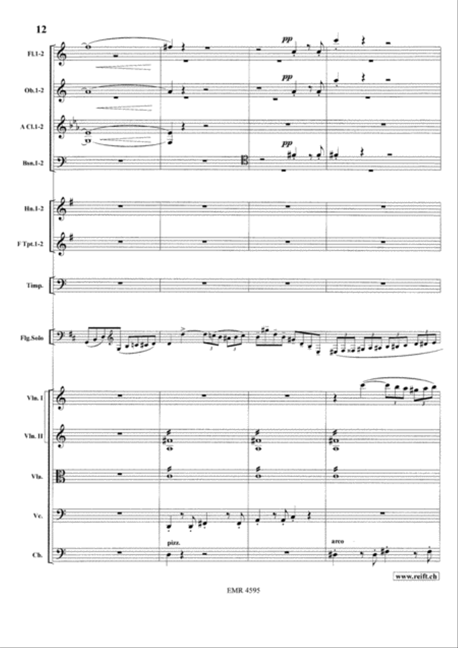 Concerto in A minor Orchestra scores gallery preview page 14