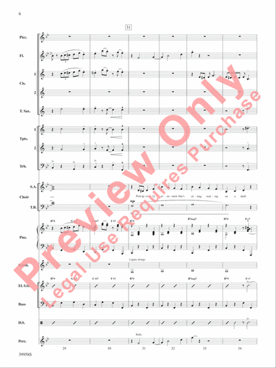 Elf: A Medley from the Broadway Musical Choir scores gallery preview page 7