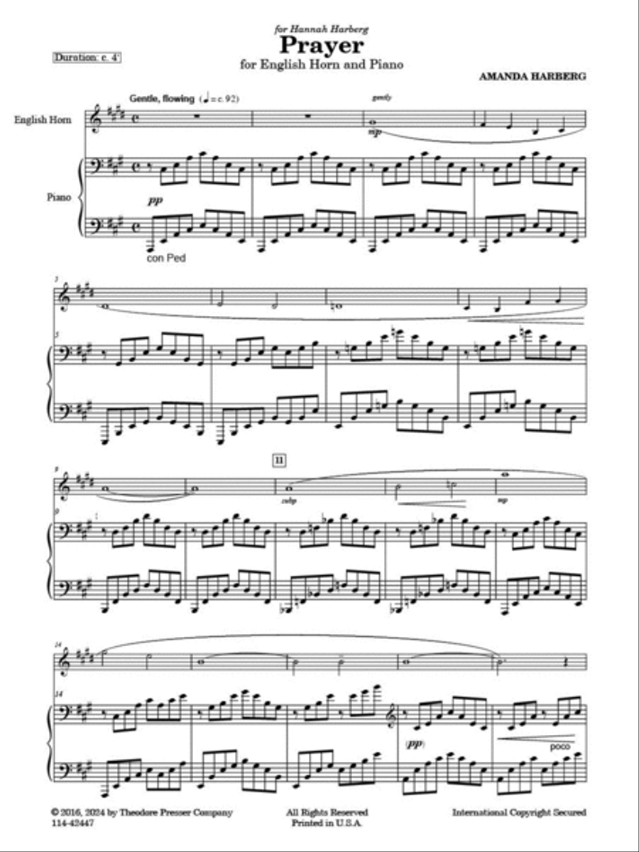 Prayer Chamber Music scores gallery preview page 2