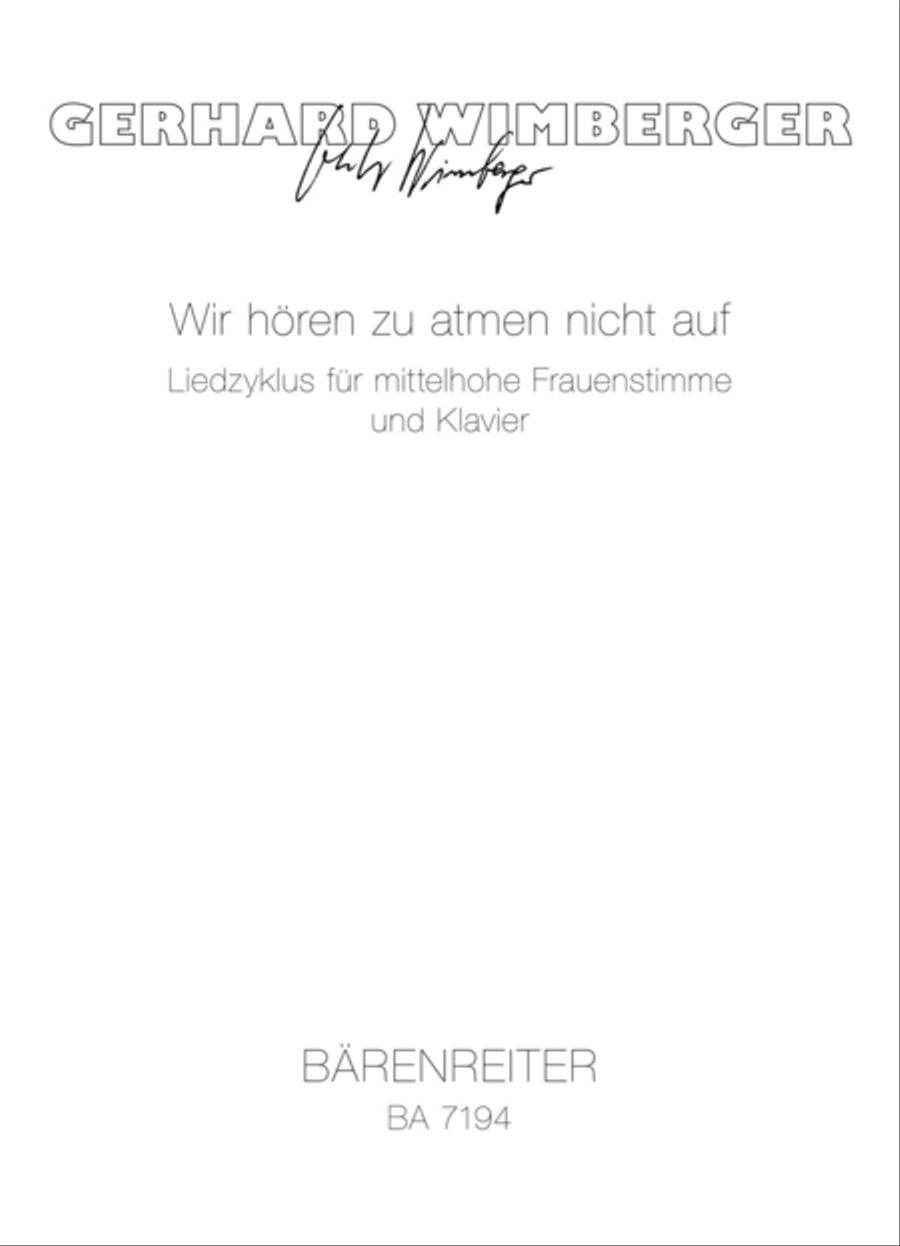 Wir hören zu atmen nicht auf (1988) Medium Voice scores gallery preview page 1