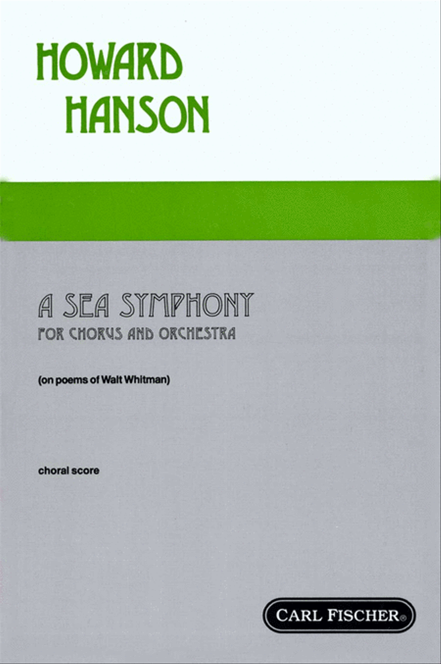 A Sea Symphony 4-Part scores gallery preview page 1