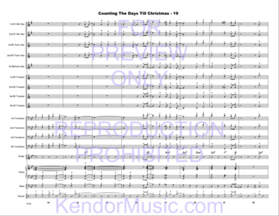 Counting The Days Till Christmas Jazz Ensemble scores gallery preview page 20