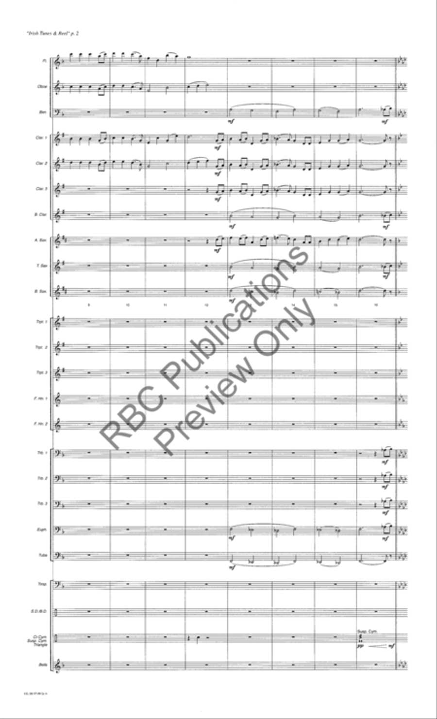 Irish Tunes And Reel (Score) Concert Band scores gallery preview page 5