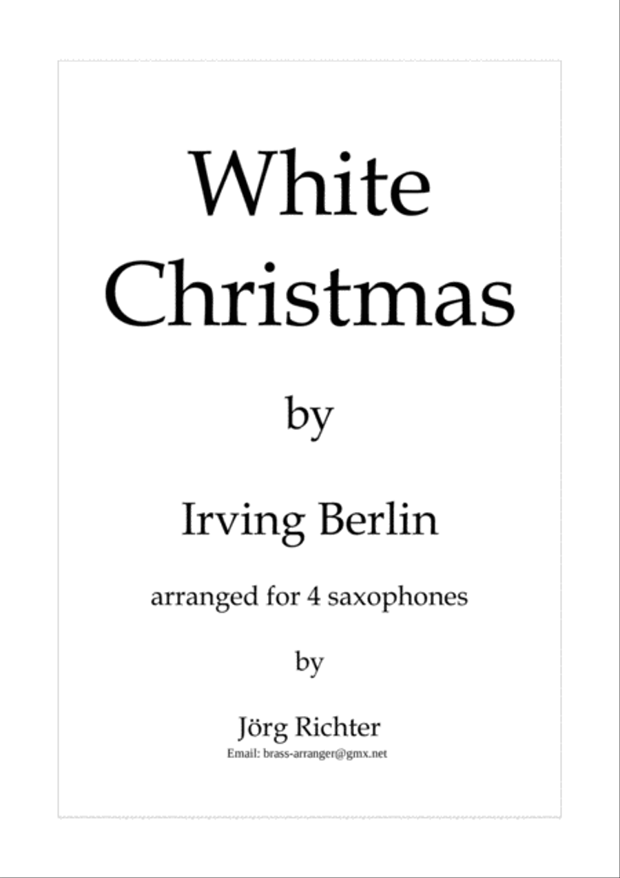 White Christmas White Christmas Saxophone Quartet scores gallery preview page 1
