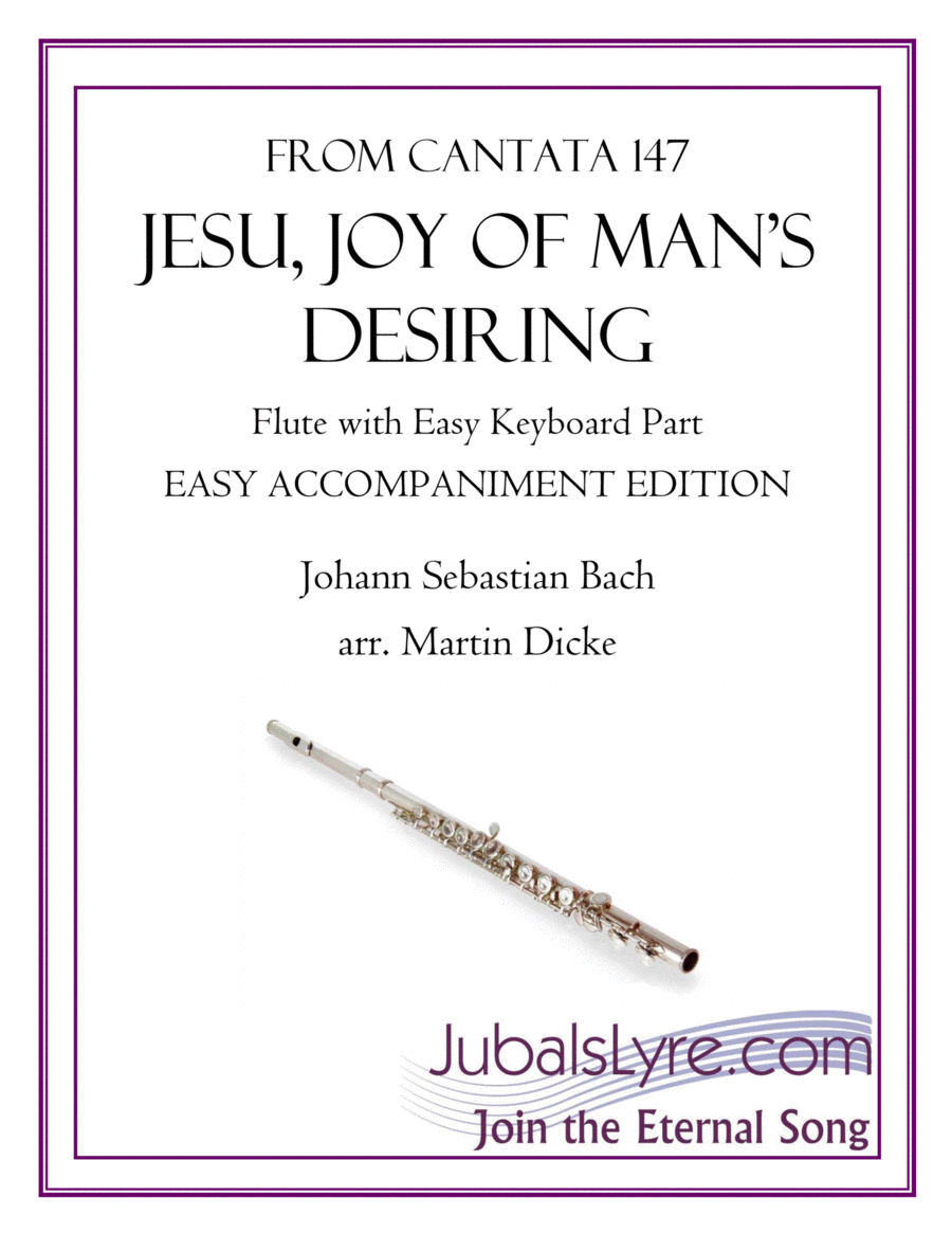 Jesu, Joy of Man’s Desiring (Flute with Easy Accompaniment) Flute Solo scores gallery preview page 1