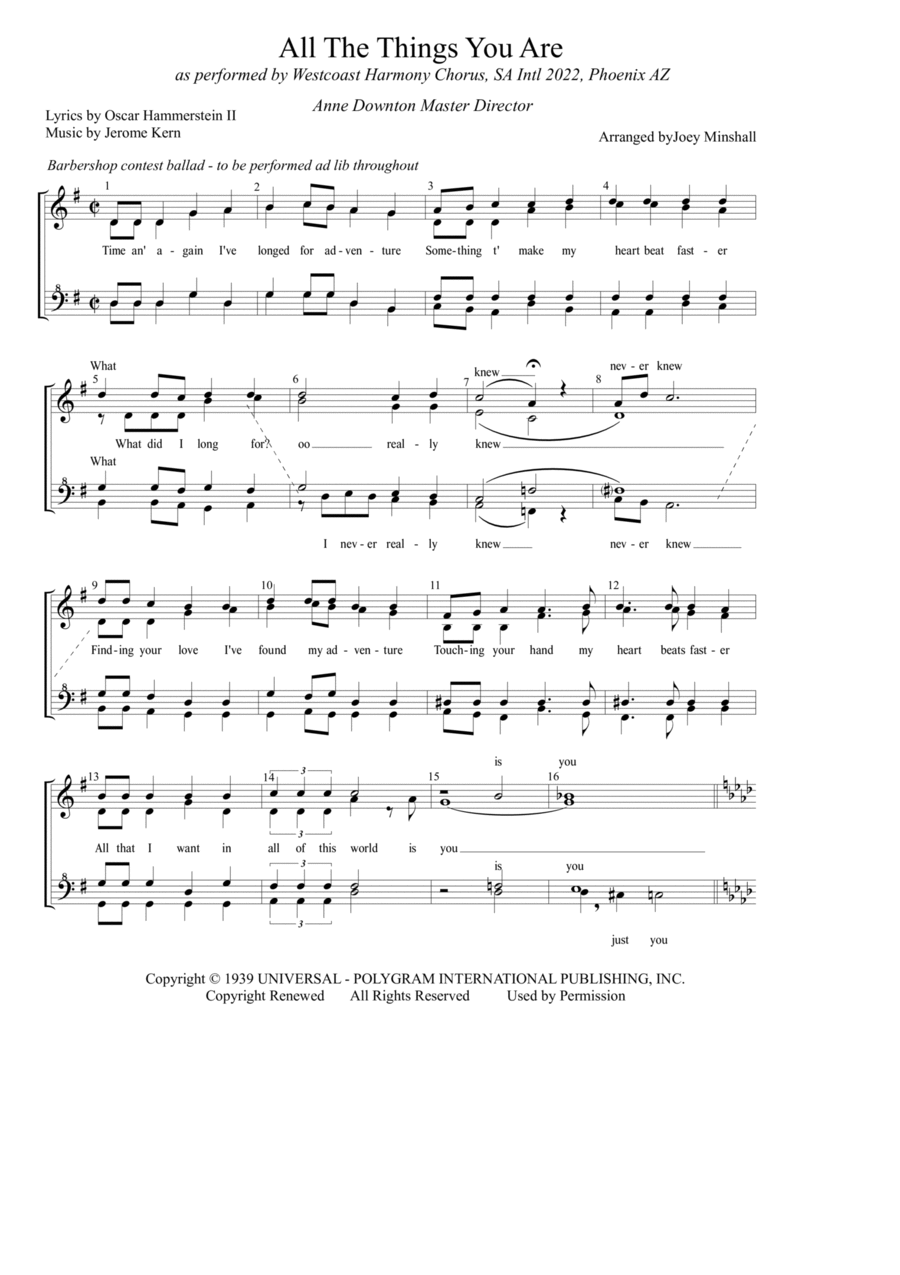 All The Things You Are SSAA scores gallery preview page 1