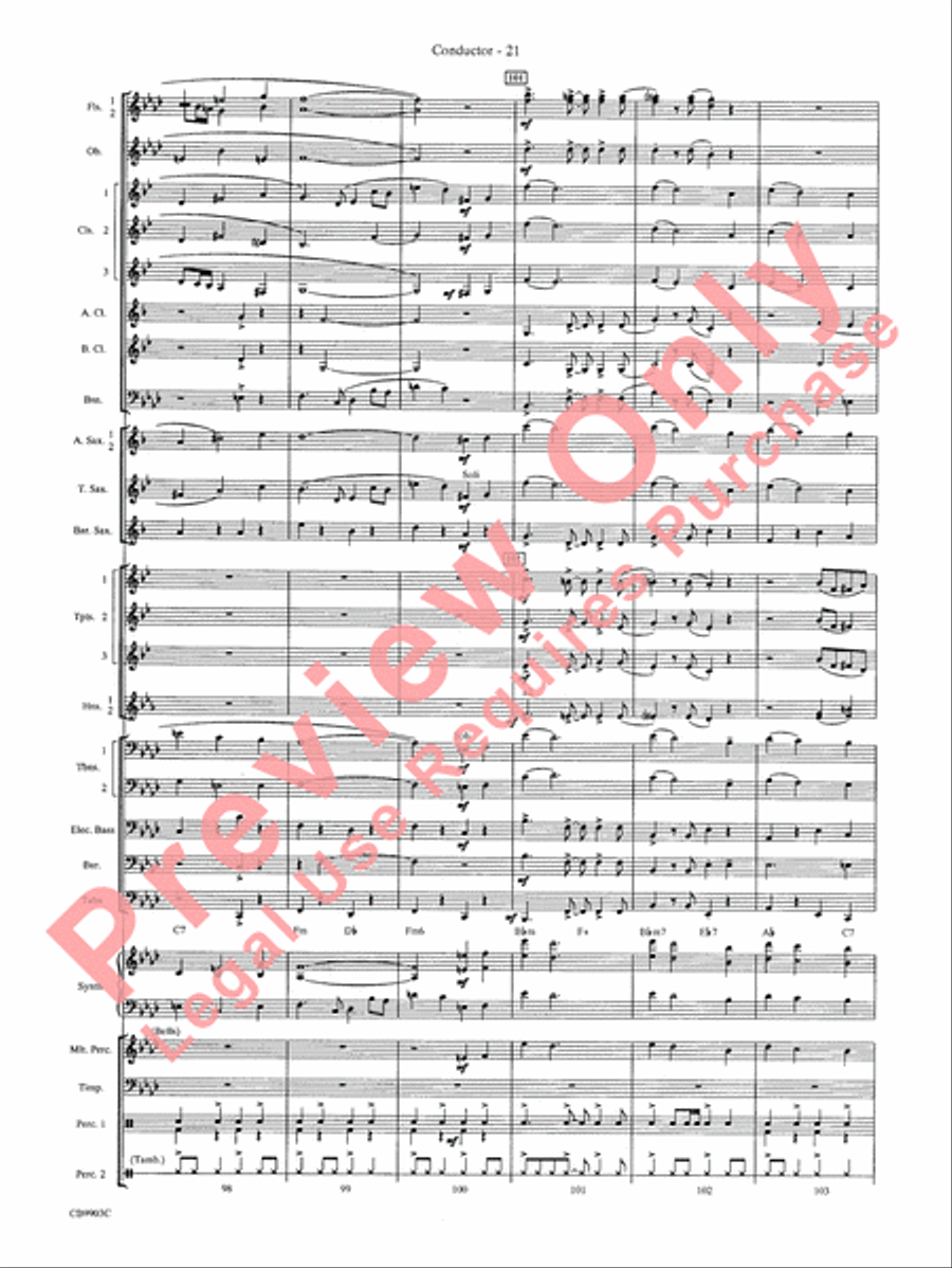 007 -- A James Bond Medley Concert Band scores gallery preview page 24