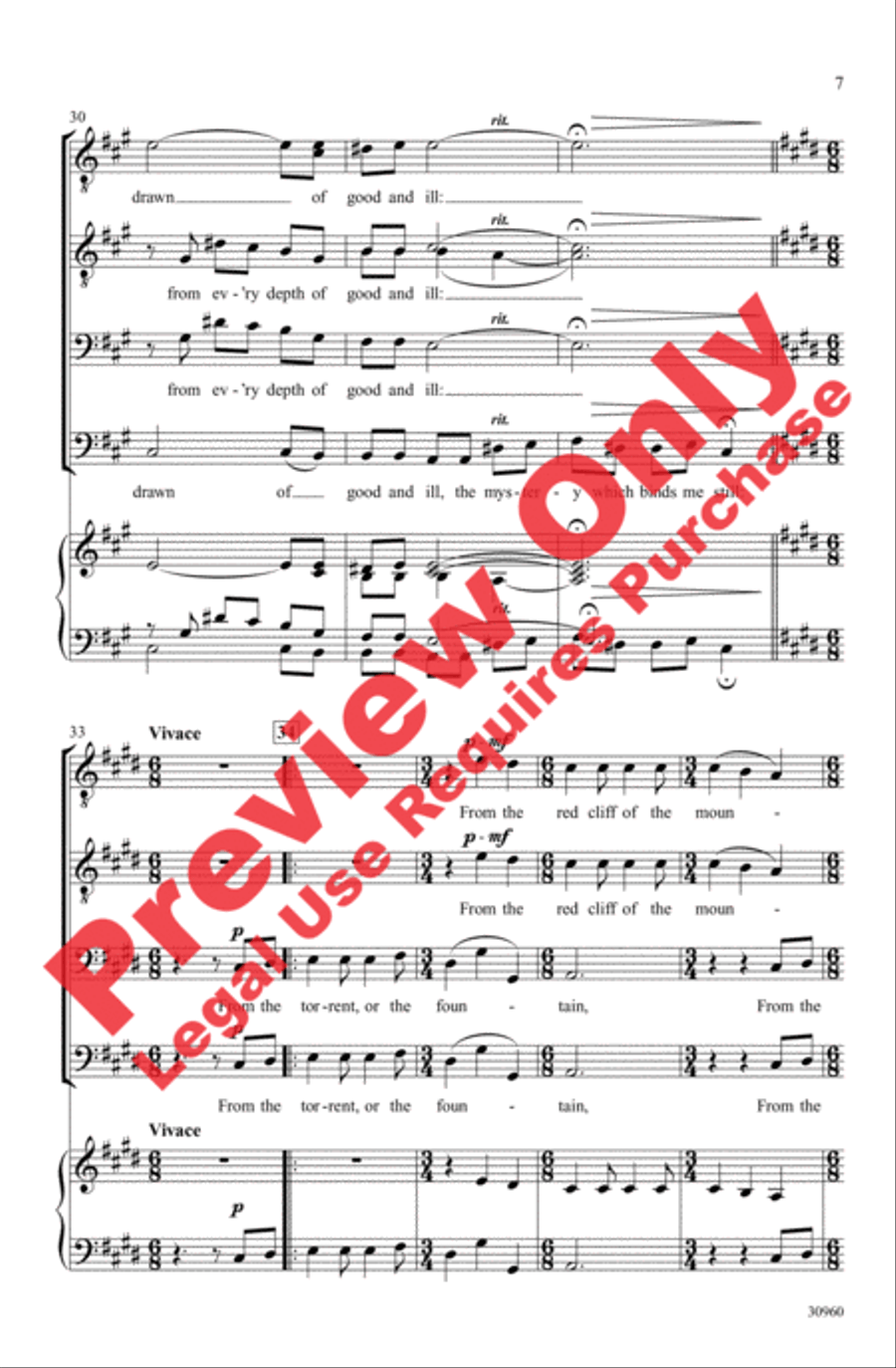 Demon in My View Men's Choir scores gallery preview page 7