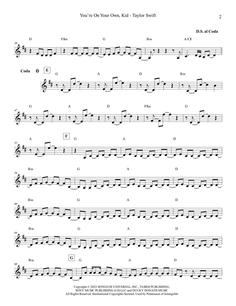 You're On Your Own, Kid Piano scores gallery preview page 2