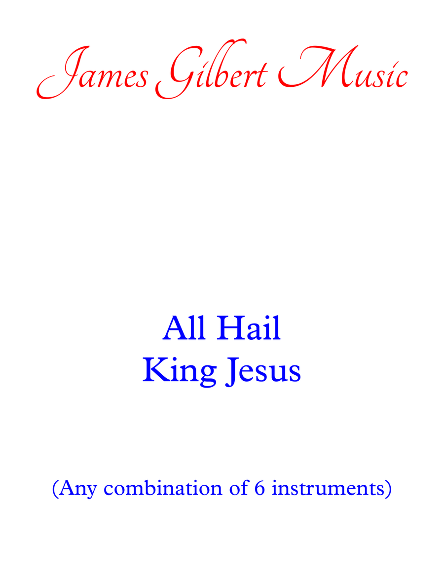 All Hail King Jesus Small Ensemble scores gallery preview page 1