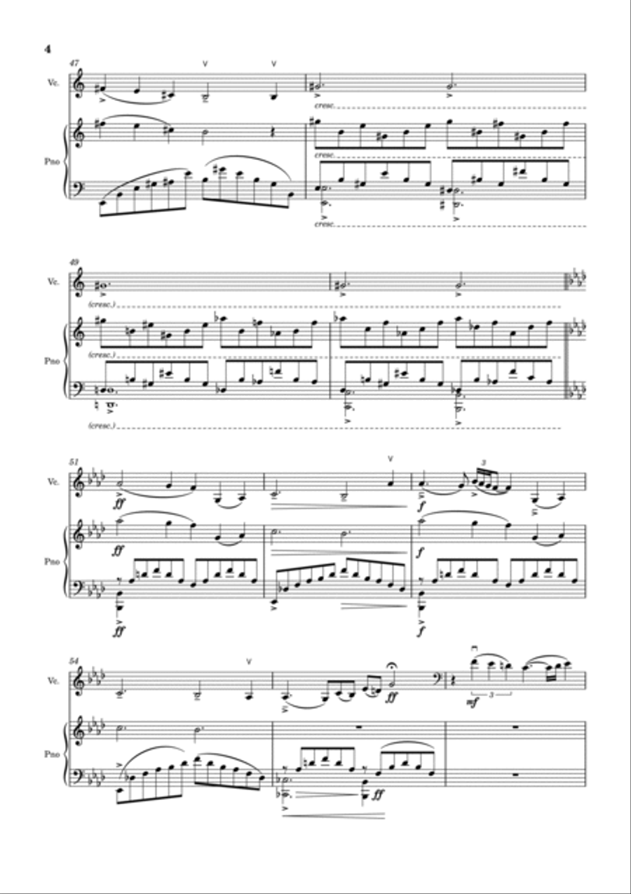 Liebestraum Nº3 - cello and piano in A-flat major Chamber Music scores gallery preview page 5