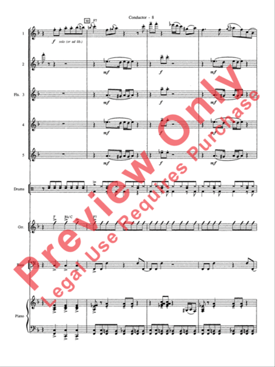 Batman Theme (from the Original TV Series) Flute Choir scores gallery preview page 9