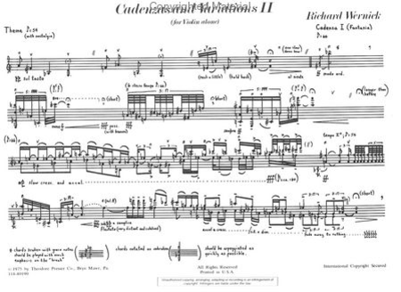 Cadenzas and Variations II