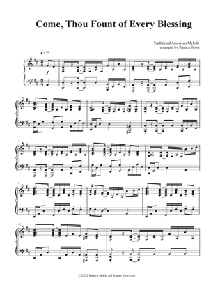Book cover for Come, Thou Fount of Every Blessing (advanced piano)