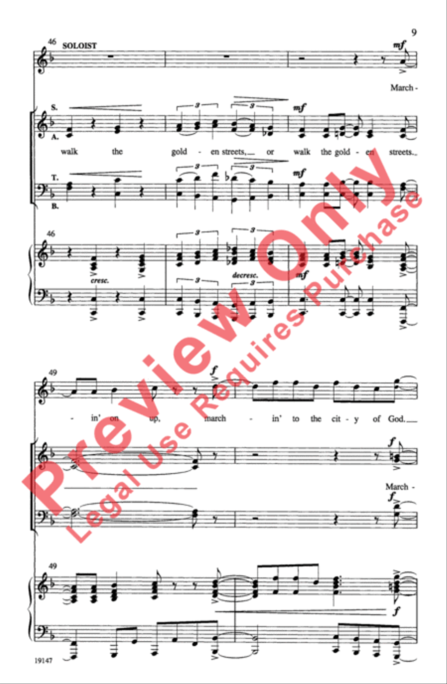 Marchin' on Up 4-Part scores gallery preview page 9