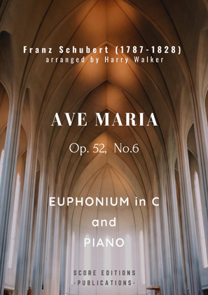 Book cover for Schubert: Ave Maria (for Euphonium B.C. and Piano)