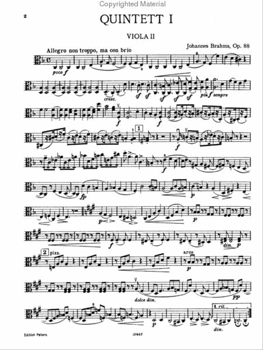 String Quintet No.1 String Quartet scores gallery preview page 6