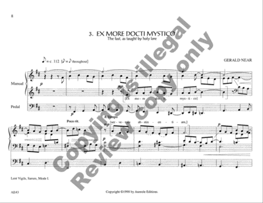 Chantworks, Set II Lent, Passiontide, Easter Organ scores gallery preview page 16
