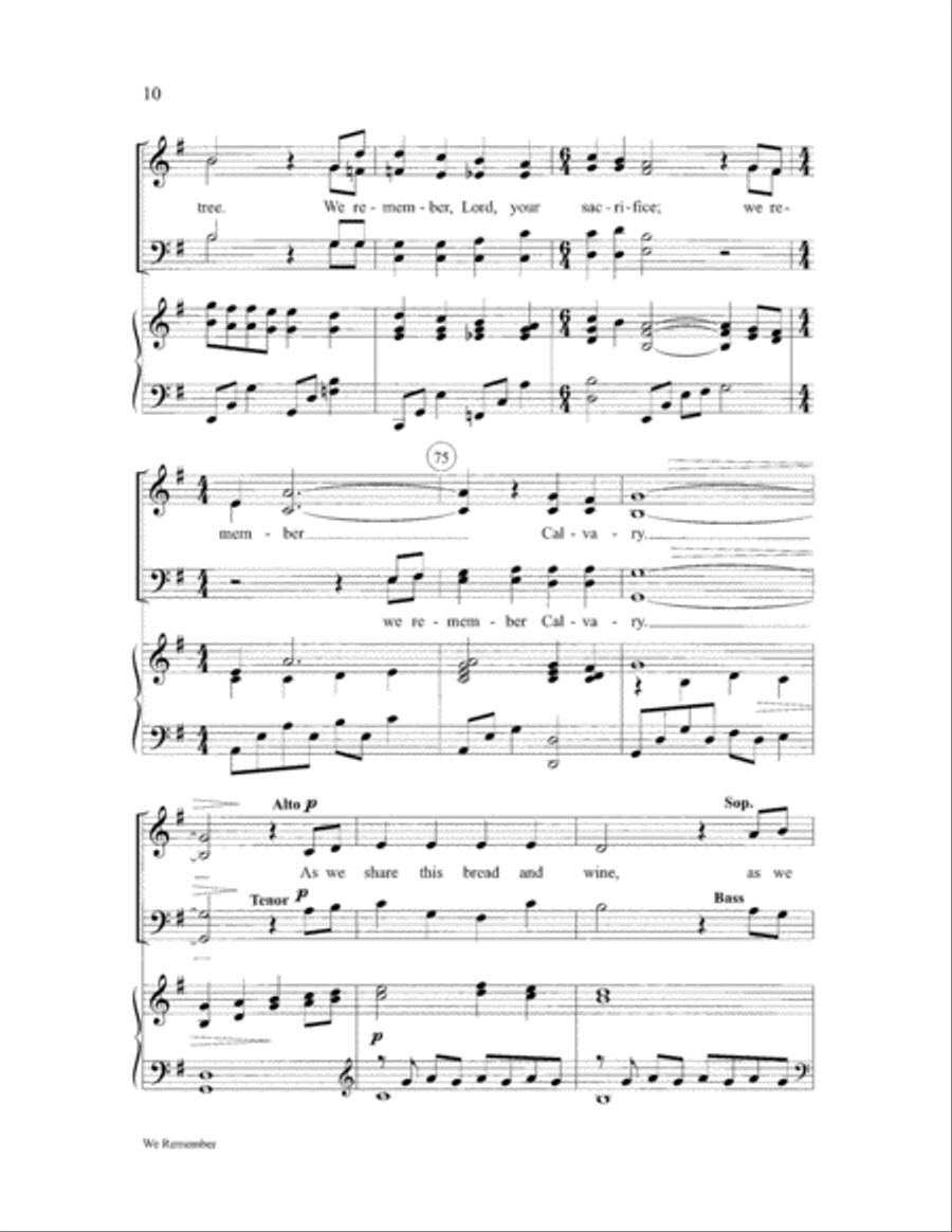 We Remember We Remember 4-Part scores gallery preview page 10